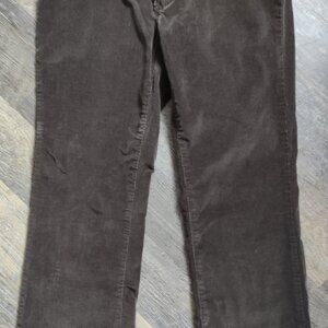 Calvin Klein Brown Corduroy Jeans Sz 7 Mid rise Bootcut